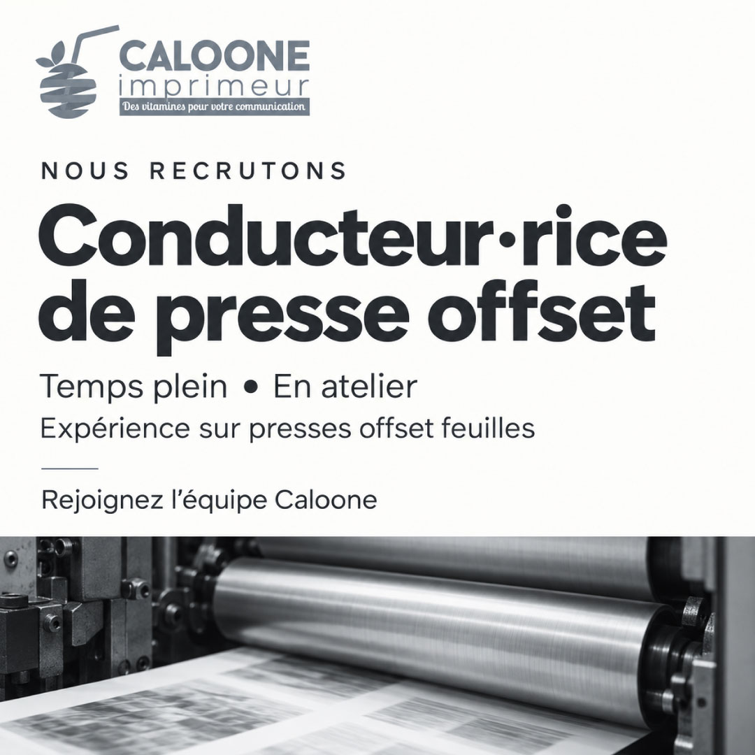 Annonce offre d'emploi conducteur de presse offset
