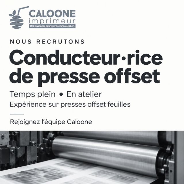 Annonce offre d'emploi conducteur de presse offset