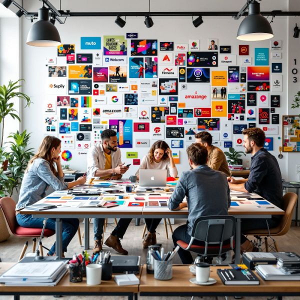 Equipe de création graphique de l'imprimerie Caloone