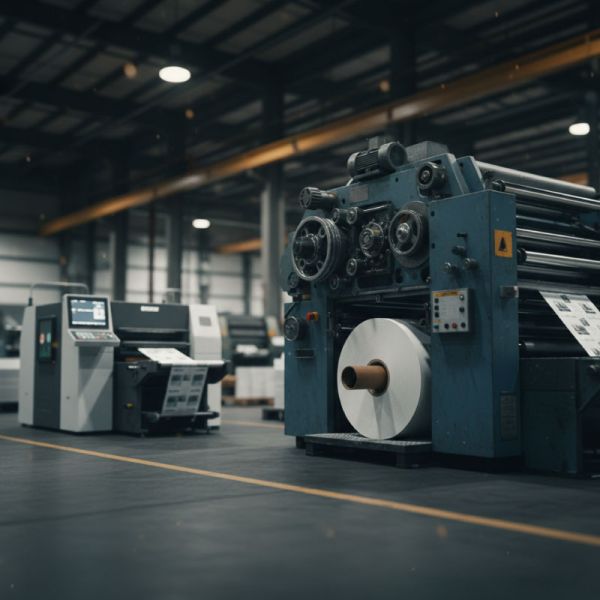 Machine d'impression professionnelle dans une imprimerie un modèle numérique et une offset pour l'impression magazine