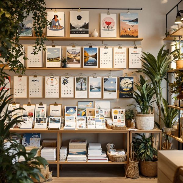 Planche de calendrier personnalisé sur un mur